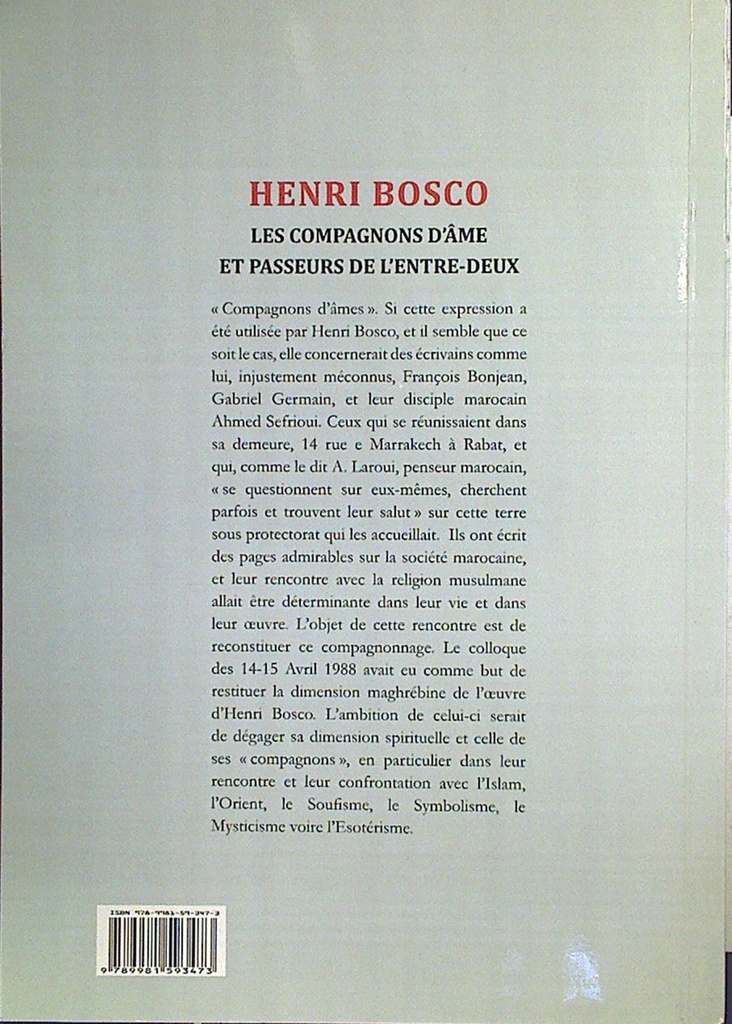 HENRI BOSCO Les compagnons d'âme et passeurs de l'entre-deux