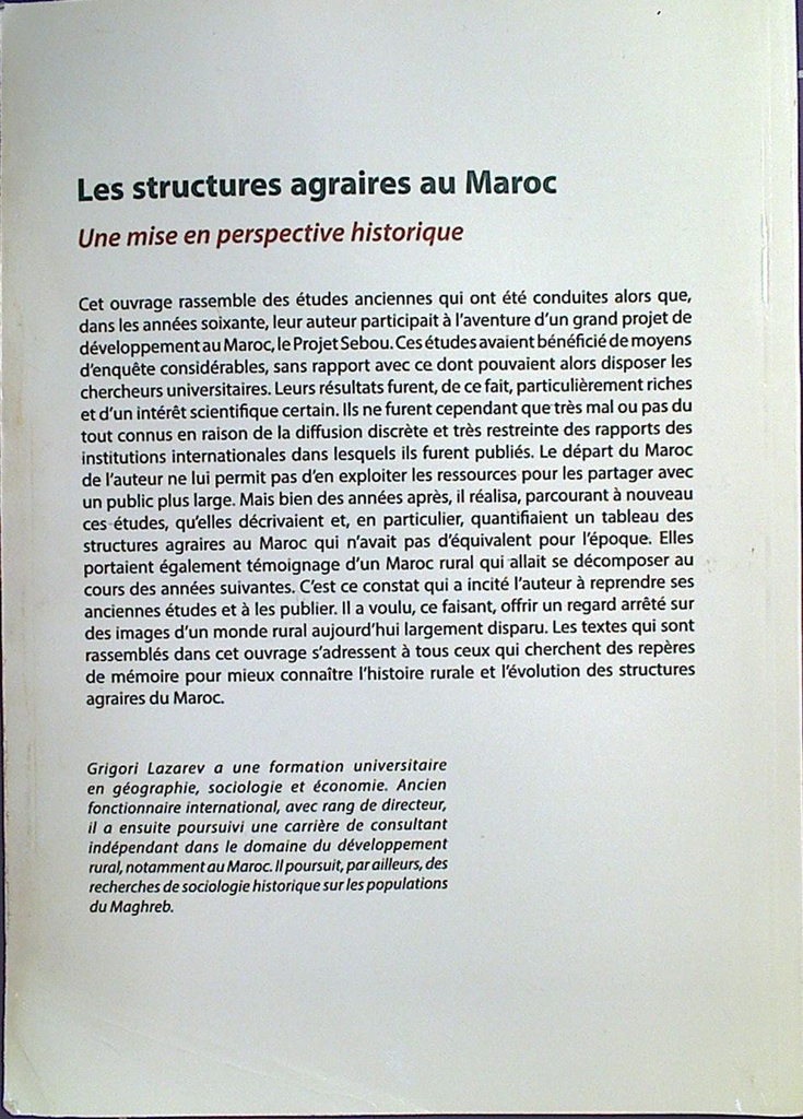 Les structures agraires au Maroc