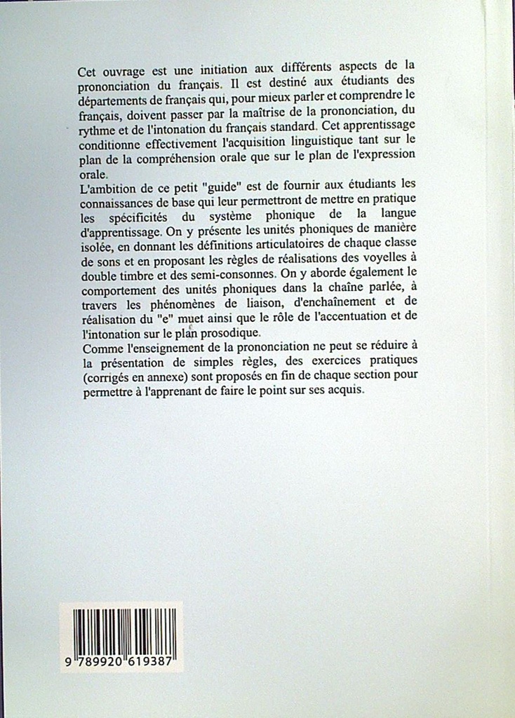 Initiation à la Phonétique Articulatoire
